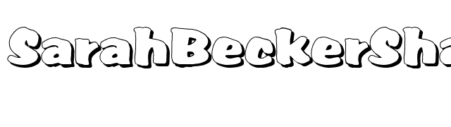 SarahBeckerShadow font preview