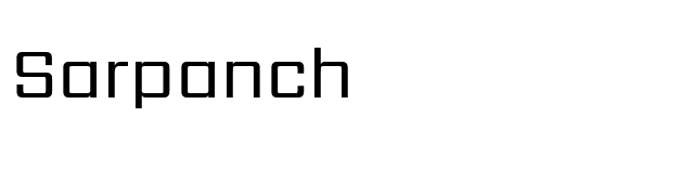 Sarpanch font preview