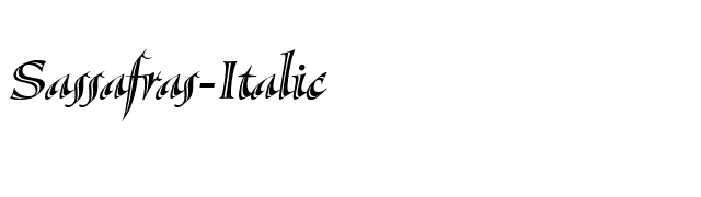 Sassafras-Italic font preview