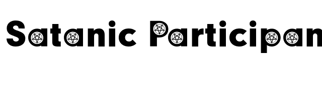 Satanic Participants font preview