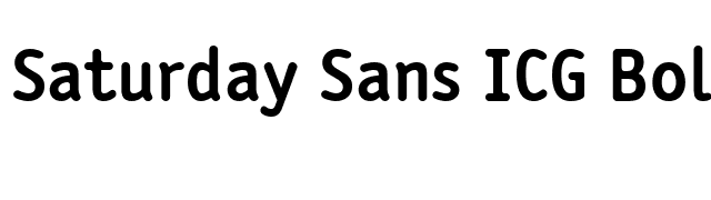 Saturday Sans ICG Bold font preview