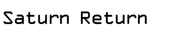 Saturn Return font preview