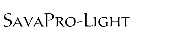 SavaPro-Light font preview