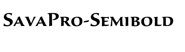 SavaPro-Semibold font preview