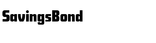 SavingsBond font preview