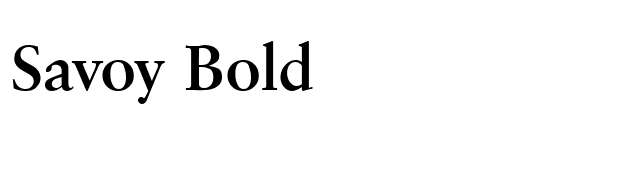 Savoy Bold font preview