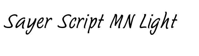 Sayer Script MN Light font preview