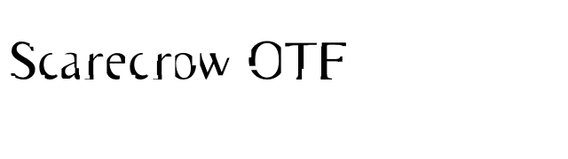 Scarecrow OTF font preview