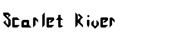 Scarlet River font preview