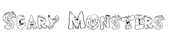 Scary Monsters font preview