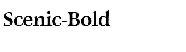 Scenic-Bold font preview