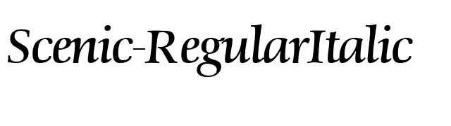 Scenic-RegularItalic font preview