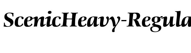 ScenicHeavy-RegularItalic font preview