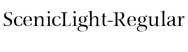 ScenicLight-Regular font preview