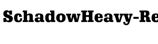 SchadowHeavy-Regular font preview