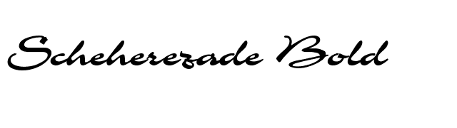 Scheherezade Bold font preview