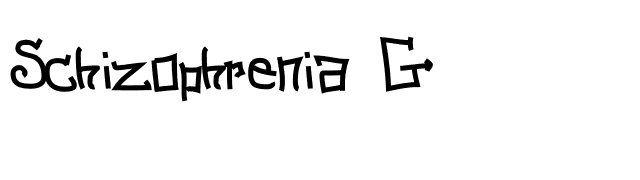 Schizophrenia G font preview