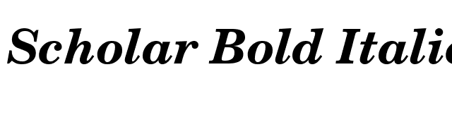 Scholar Bold Italic font preview