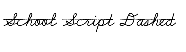 School Script Dashed font preview