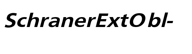 SchranerExtObl- font preview