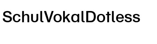 SchulVokalDotless font preview