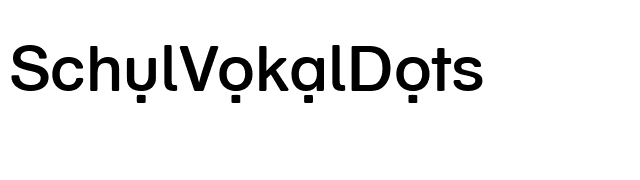 SchulVokalDots font preview