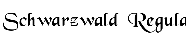 Schwarzwald Regular font preview