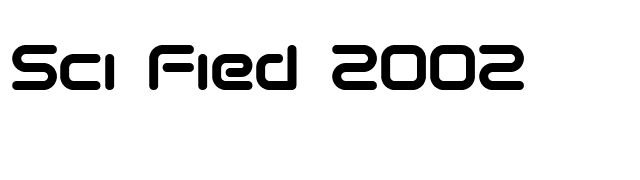 Sci Fied 2002 font preview