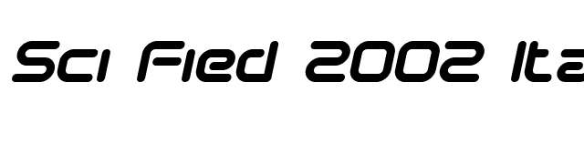 Sci Fied 2002 Italic font preview