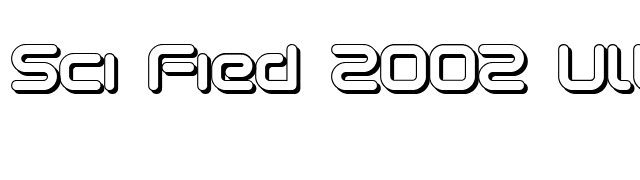 Sci Fied 2002 Ultra font preview