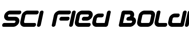 Sci Fied BoldItalic font preview