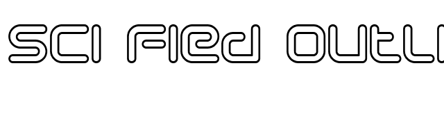 Sci Fied Outline font preview