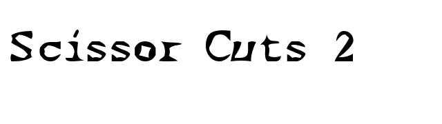 Scissor Cuts 2 font preview