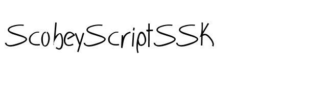 ScobeyScriptSSK font preview