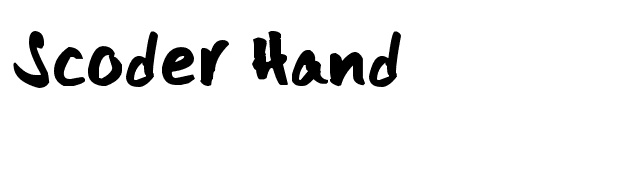 Scoder Hand font preview