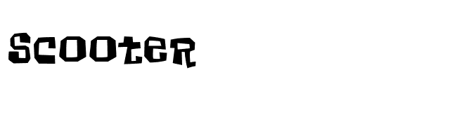 Scooter font preview