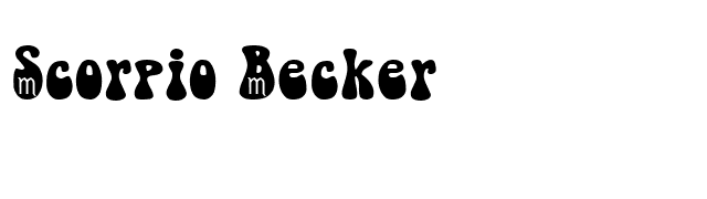 Scorpio Becker font preview