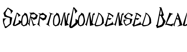 ScorpionCondensed Black font preview