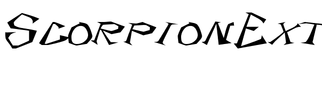 ScorpionExtended font preview