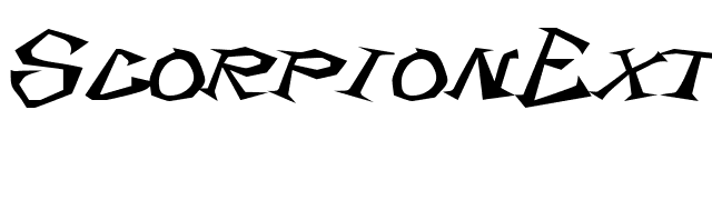 ScorpionExtended Black font preview