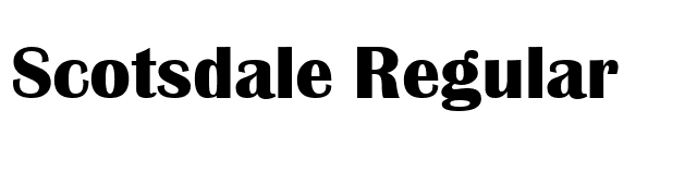 Scotsdale Regular font preview