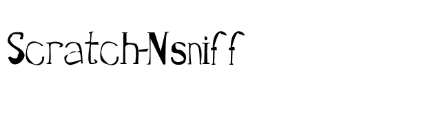 Scratch-Nsniff font preview