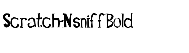 Scratch-NsniffBold font preview