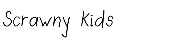 Scrawny Kids font preview