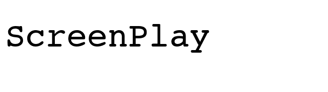 ScreenPlay font preview