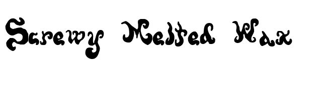 Screwy Melted Wax font preview