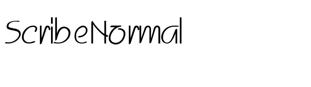 Scribe Normal font preview