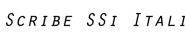 Scribe SSi Italic Small Caps font preview