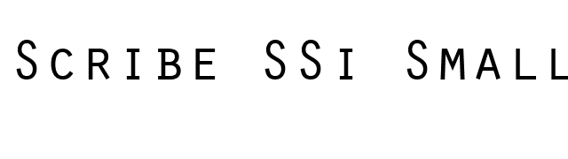 Scribe SSi Small Caps font preview