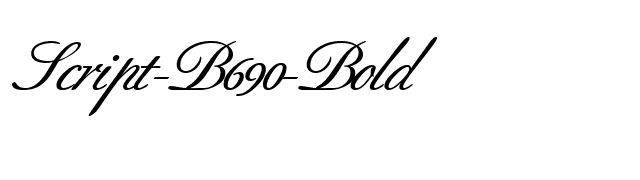 Script-B690-Bold font preview